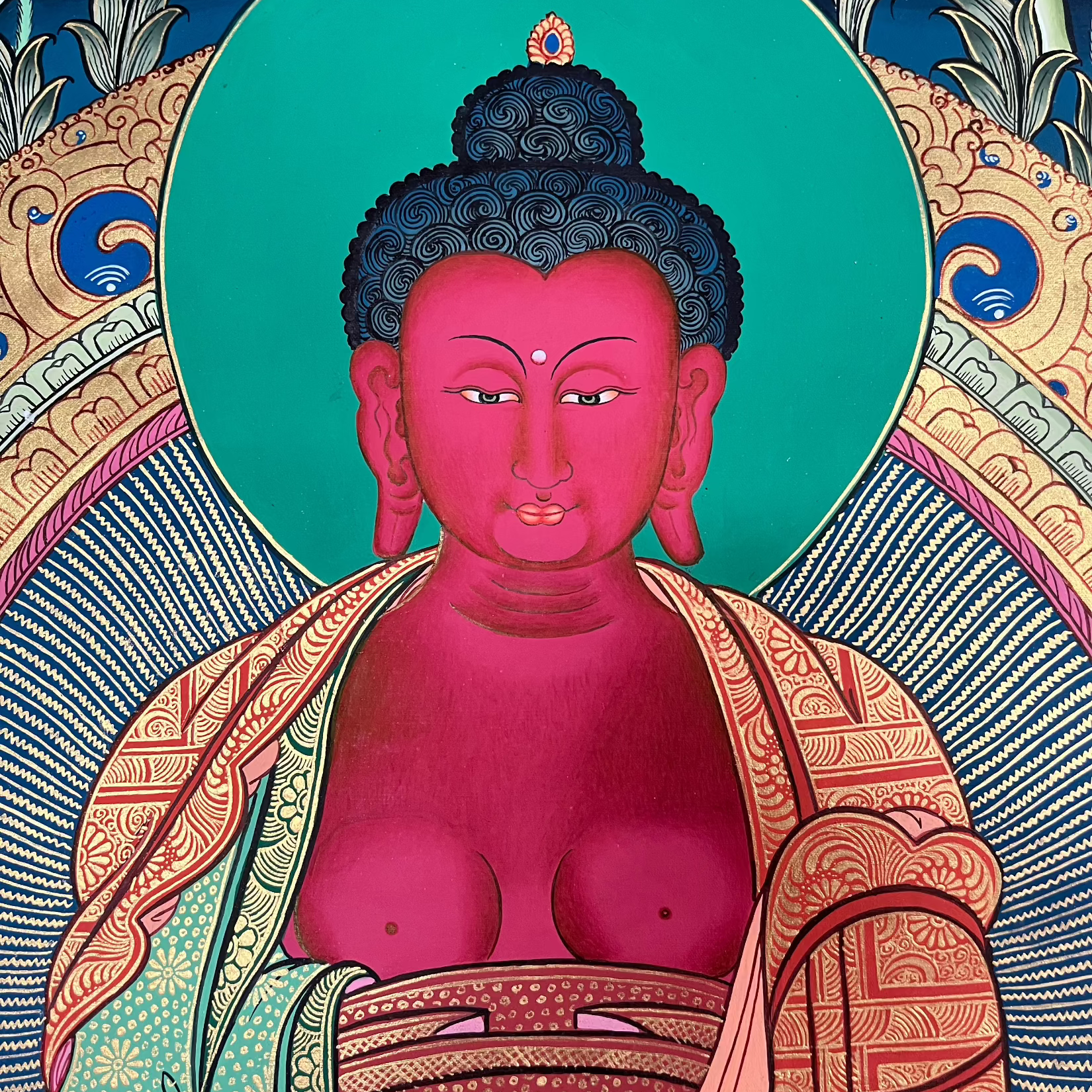 Amitabha Buddha Thangka  - Buddhist Painting