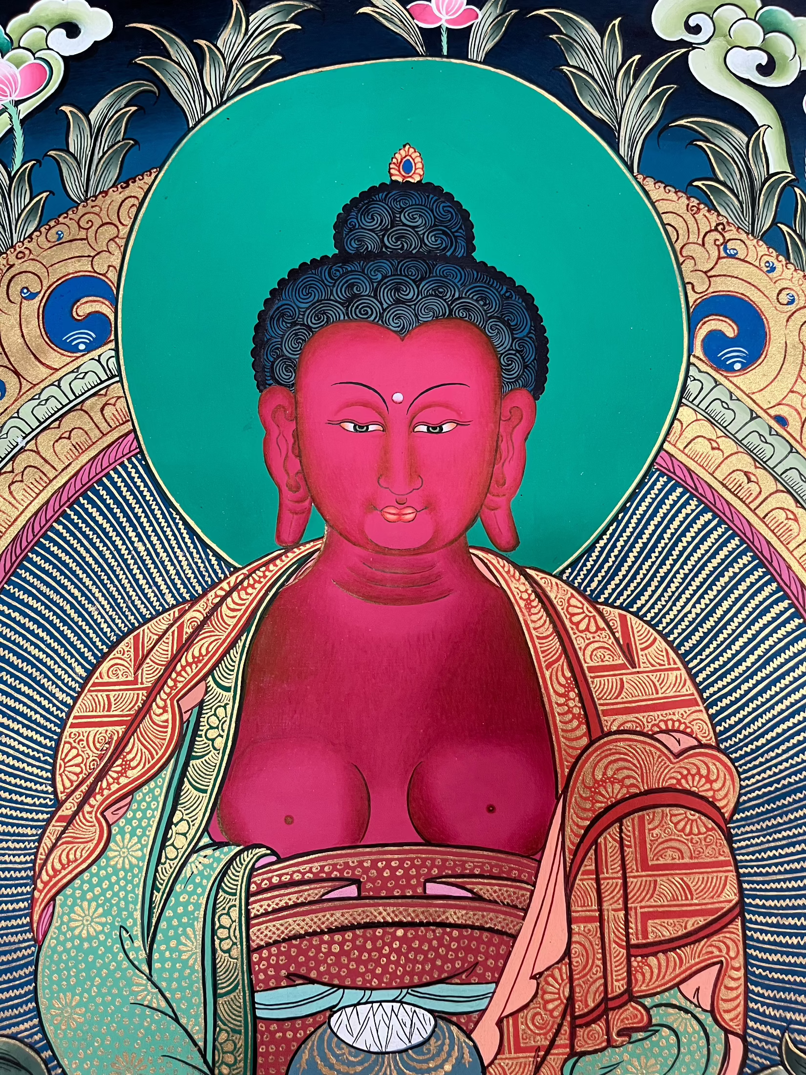 Amitabha Buddha Thangka  - Buddhist Painting