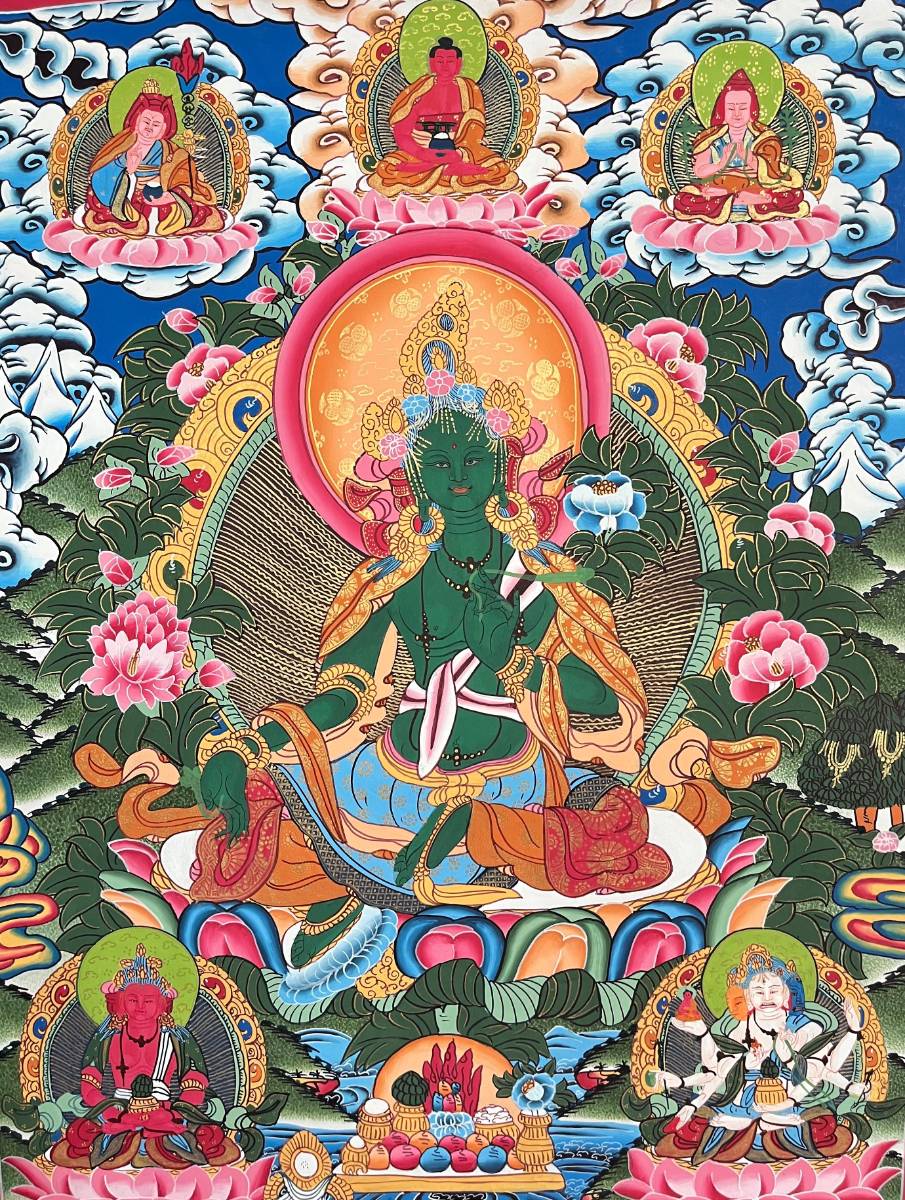 Green Tara Thangka - Tibetan Painting