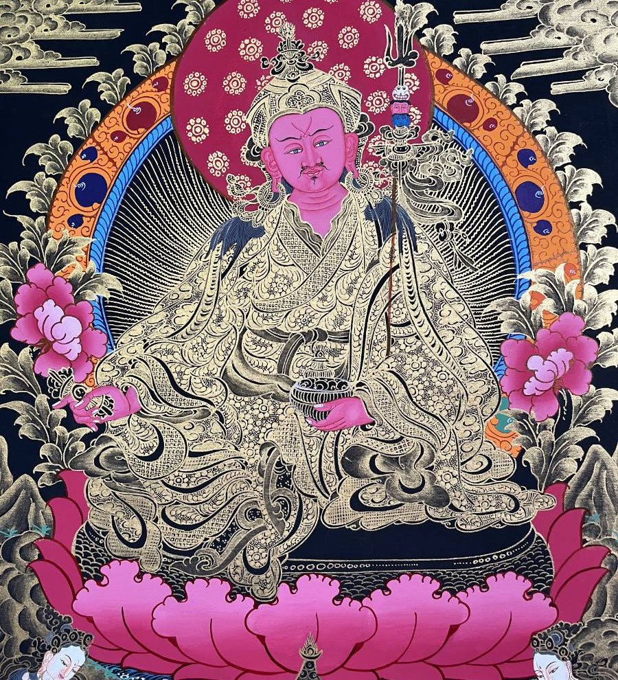 Guru Rinpoche Thangka - Handpainted Art