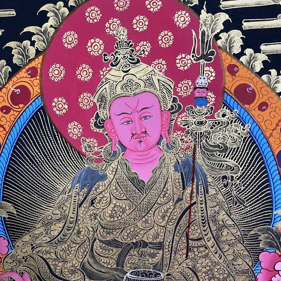 Guru Rinpoche Thangka - Handpainted Art