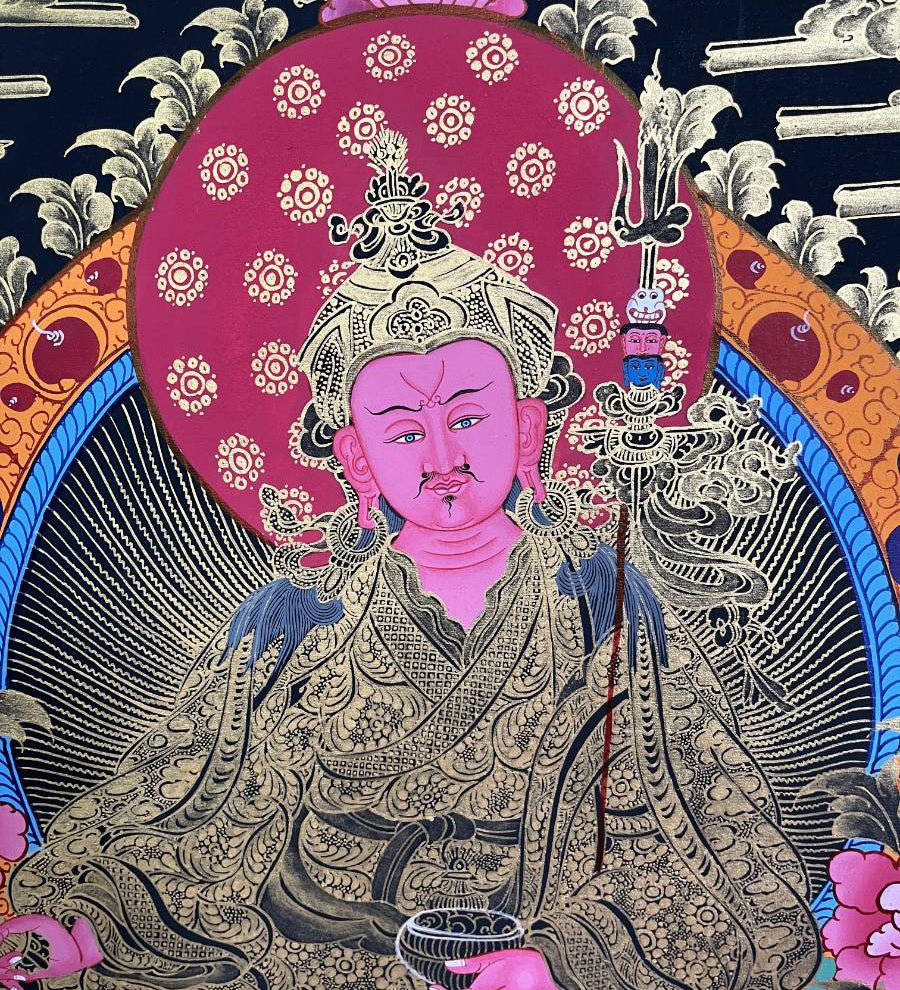 Guru Rinpoche Thangka - Handpainted Art