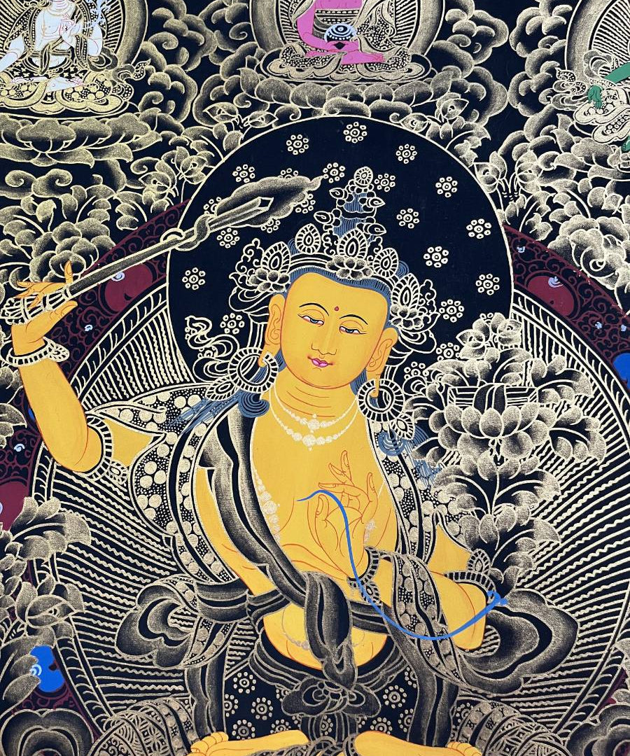 Manjushri Thangka - Tibetan Painting