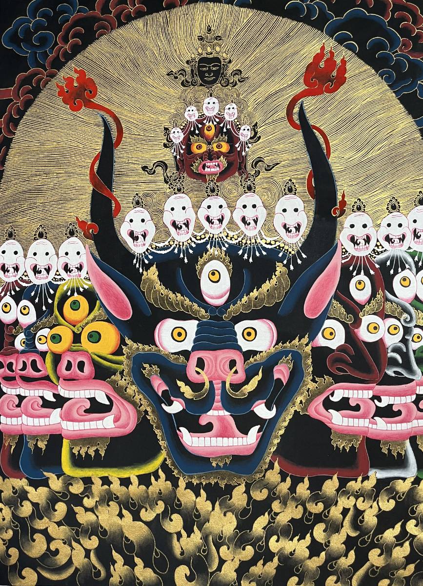 Yamantaka Head Thangka Painting