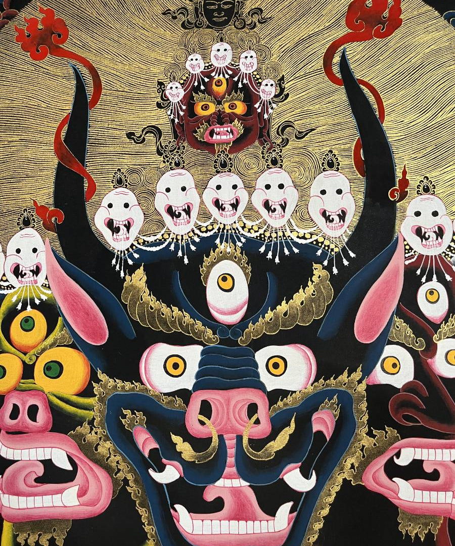 Manjusri wrathful form - Thangka Art