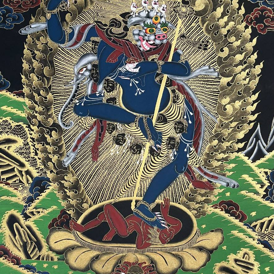 Singhamukha Thangka - Tibetan Painting