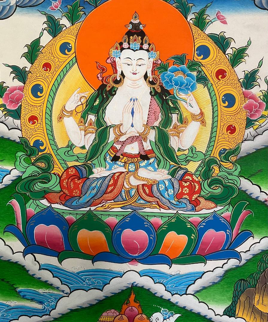 Chengresi Thangka Painting 