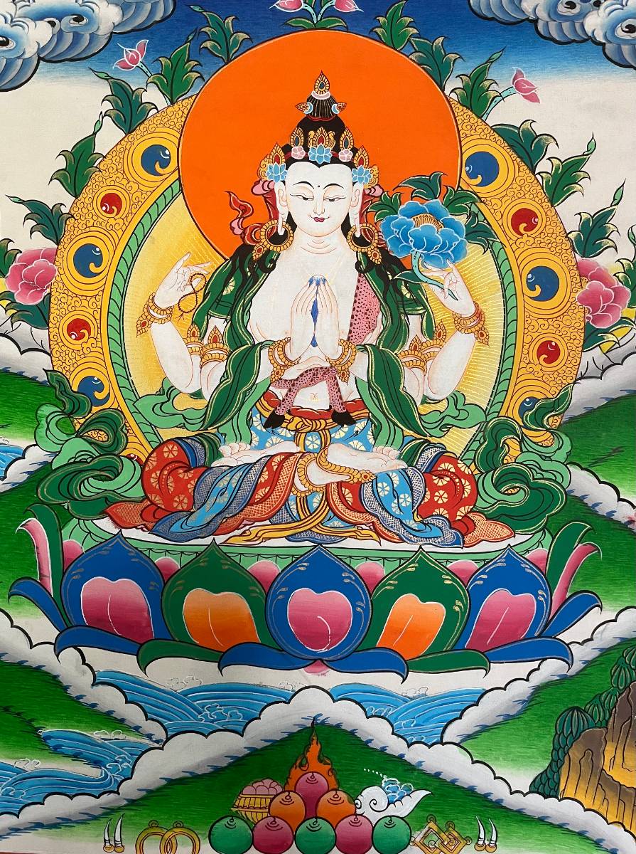 Chengresi Thangka Painting 