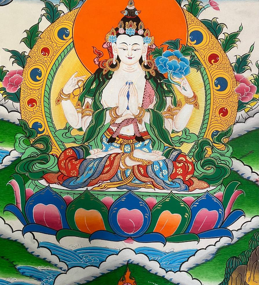 Chengresi Thangka Painting 