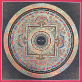 Round Mandala Thangka - Sacred Painting 