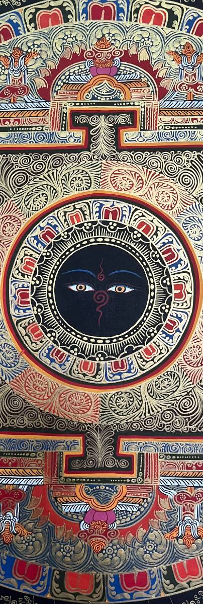 Round Mandala Thangka - Sacred Painting 