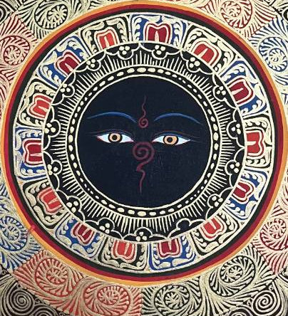 Round Mandala Thangka - Sacred Painting 