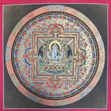 Deity Round Mandala Thangka for wall hanging decor.