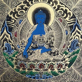 Deity Round Mandala Thangka  - Tibetan Art