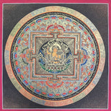 Manjushri Round Mandala Thangka for wall hanging decor.