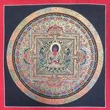 Amitabha Round Mandala Thangka  - Tibetan Art