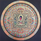 Amitabha Round Mandala Thangka  - Tibetan 