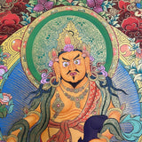 Zambala Thangka Painting with red background
