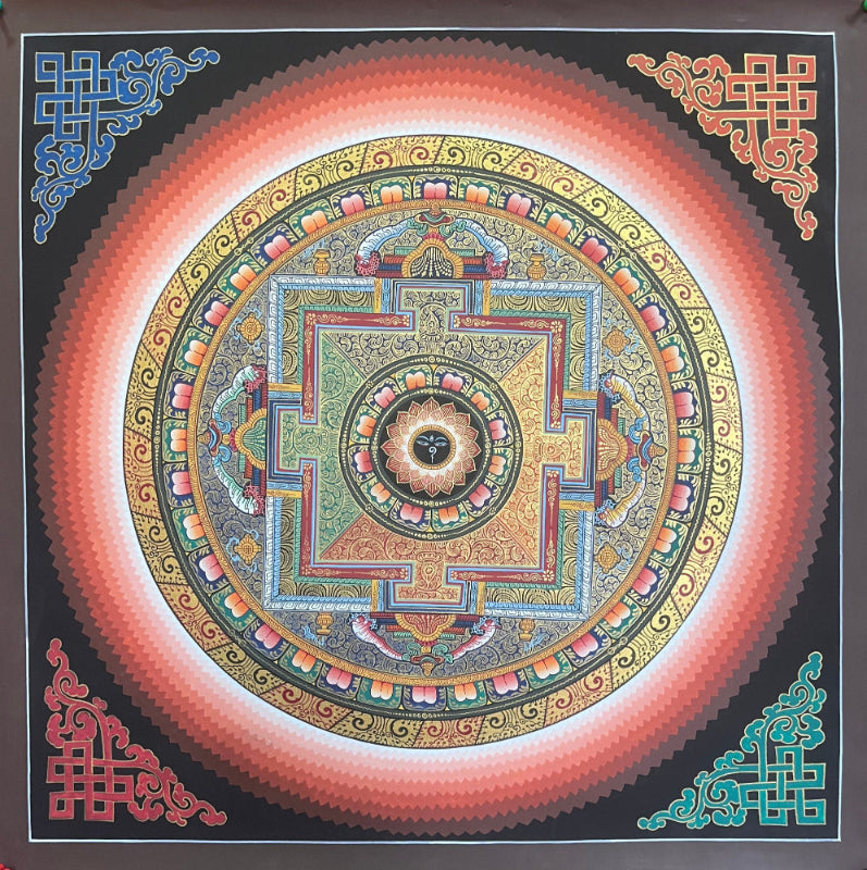 Round Mandala Thangka - Tibetan Painting