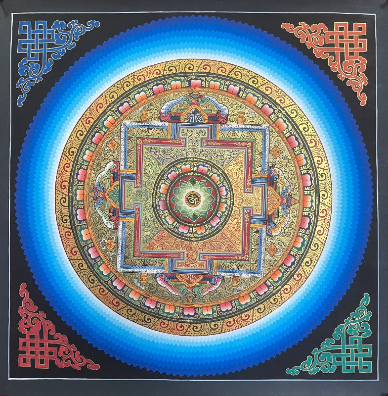 Round Mandala Thangka - Tibetan Painting