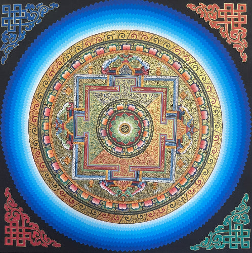 Round Mandala Thangka - Tibetan Painting