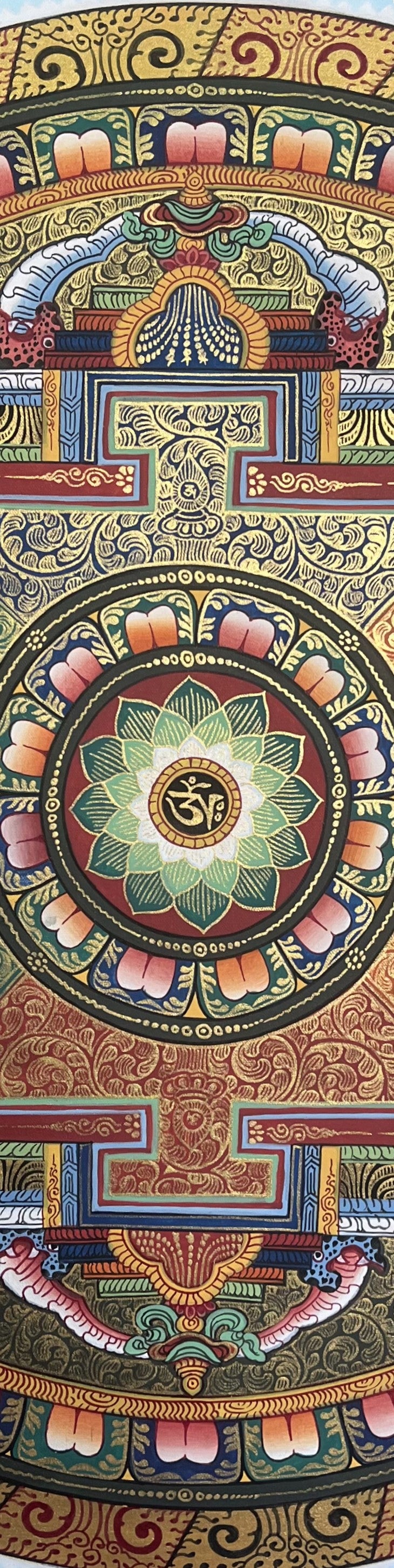 Round Mandala Thangka - Tibetan Painting