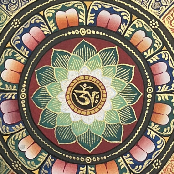 Round Mandala Thangka - Tibetan Painting