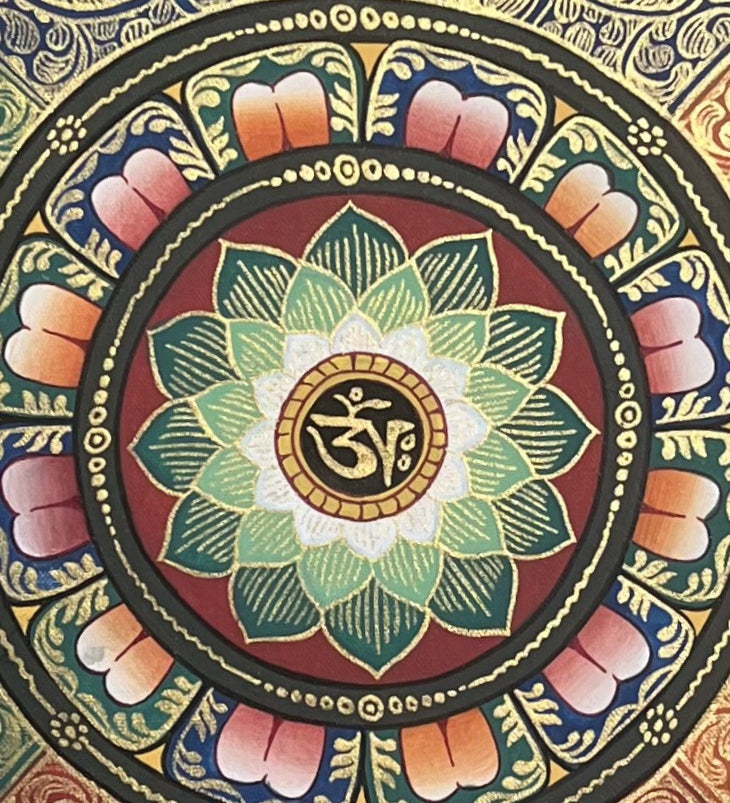 Round Mandala Thangka - Tibetan Painting