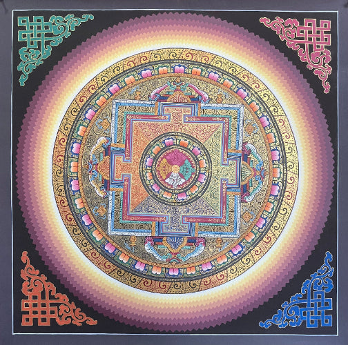 Round Mandala Thangka - Tibetan Painting