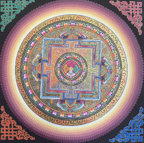 Round Mandala Thangka - Tibetan Painting