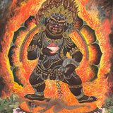 Newari Black Zambala Thangka