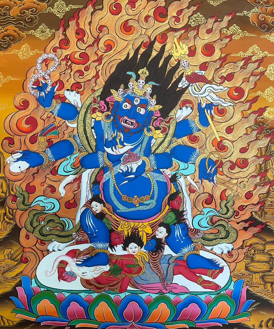 Mahakala Thangka Painting-Wrathful Deity