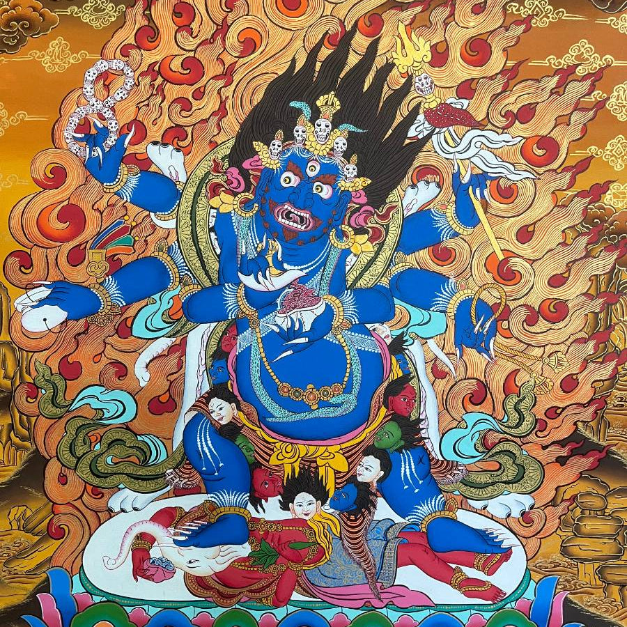 Mahakala Thangka Painting-Wrathful Deity