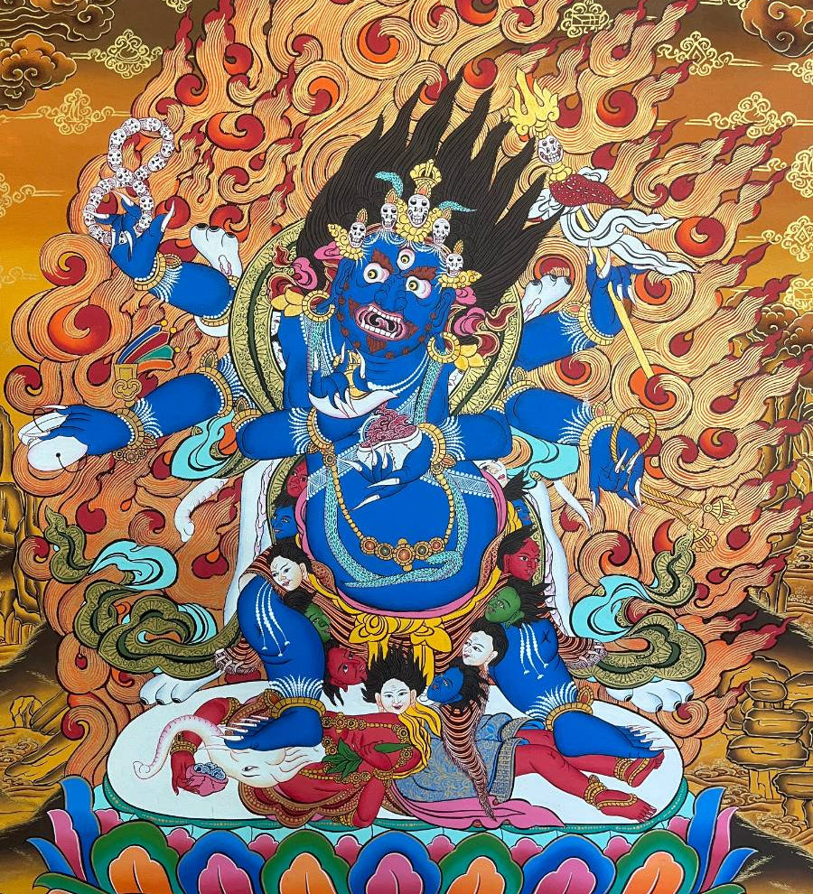 Mahakala Thangka Painting-Wrathful Deity