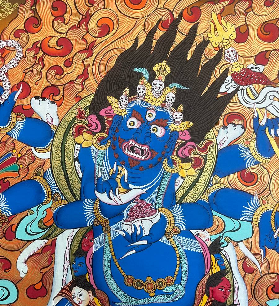 Mahakala Thangka Painting- Wrathful Deity