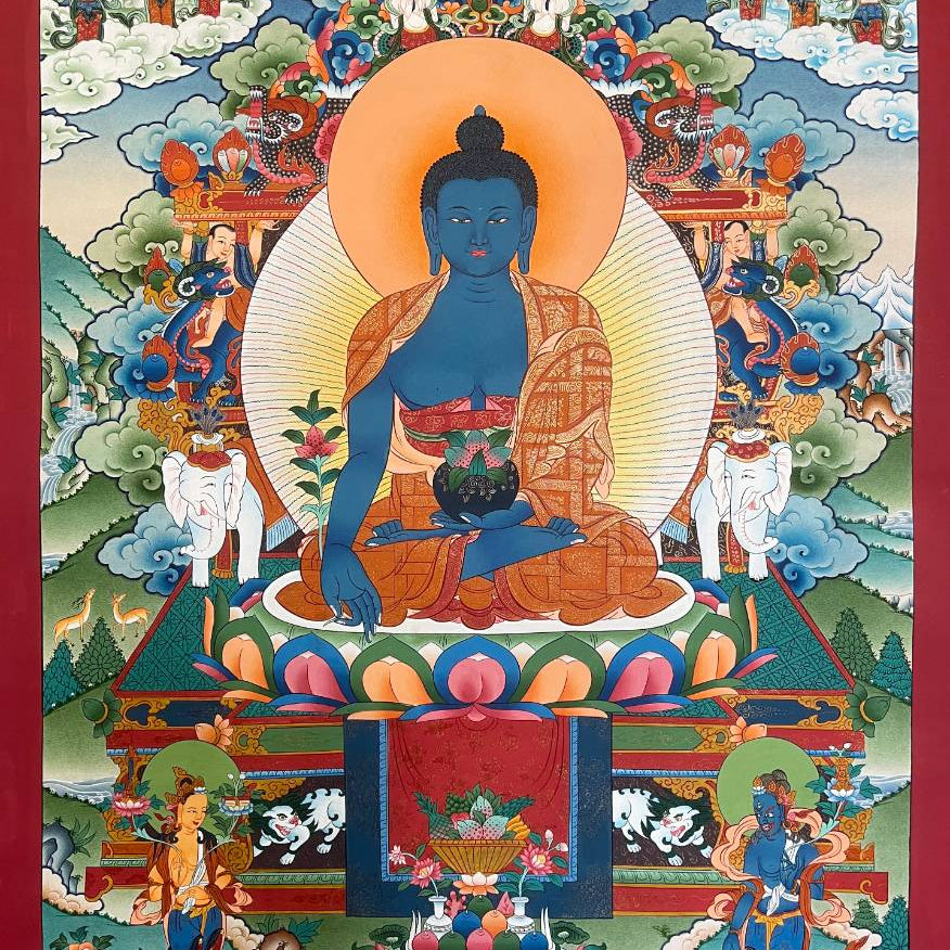 Medicine Buddha Thangka for meditation.