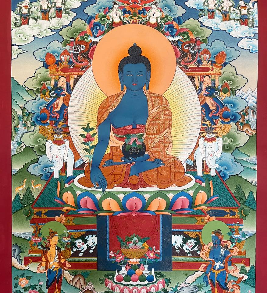 Medicine Buddha Thangka for meditation.