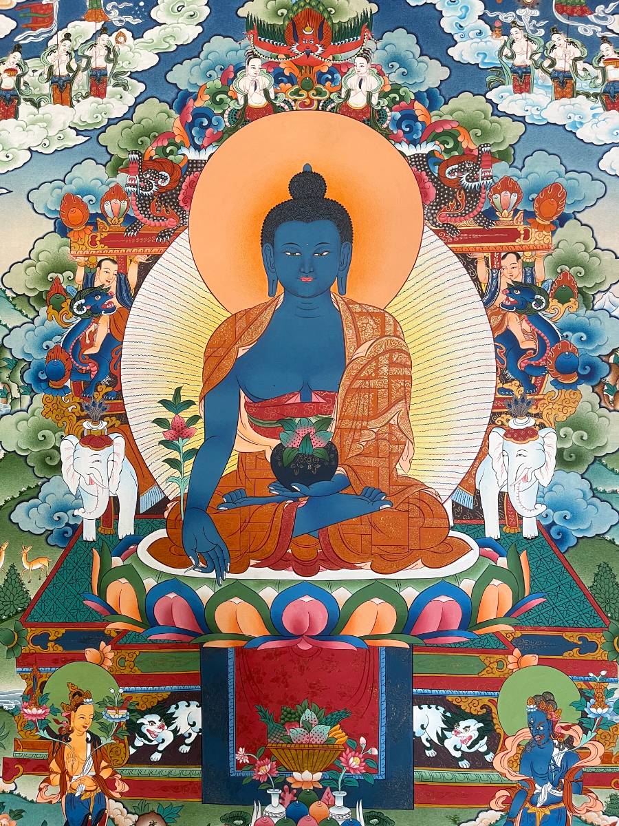 Medicine Buddha Thangka for meditation.