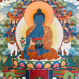 Medicine Buddha Thangka for meditation.