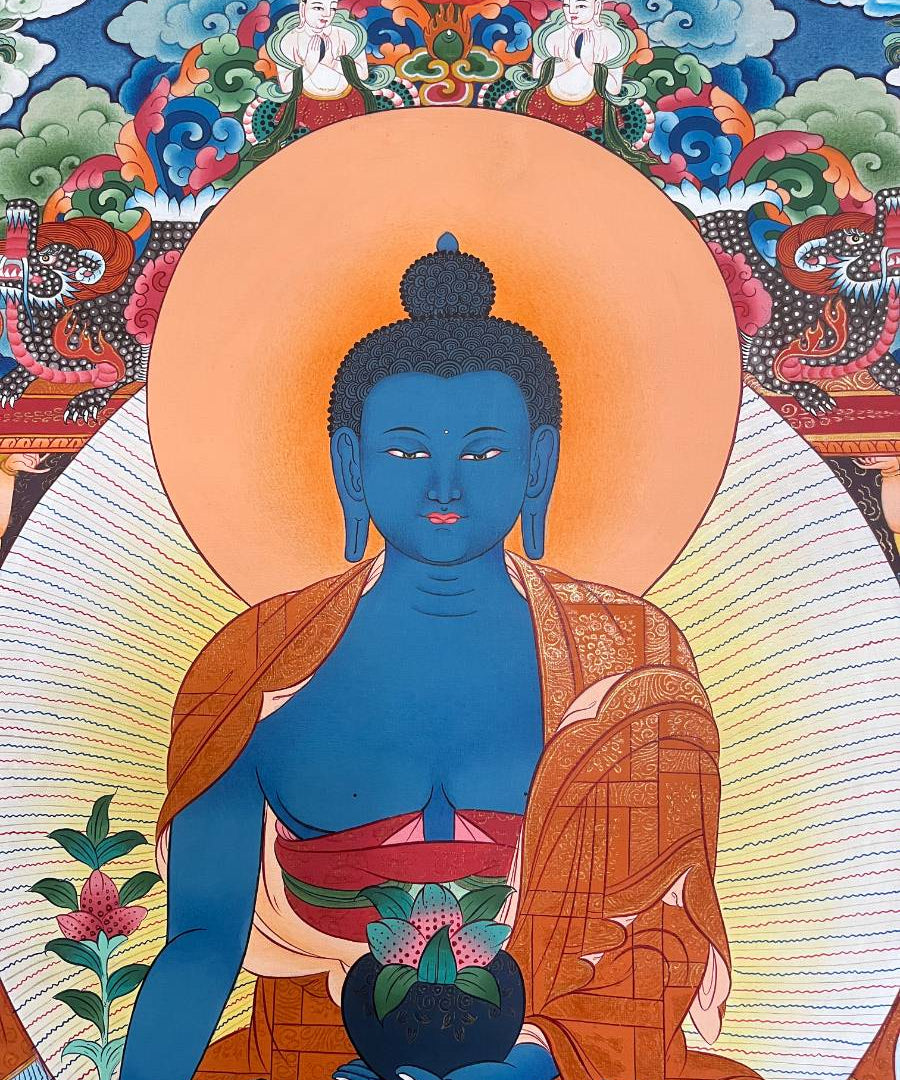 Medicine Buddha Thangka for meditation.