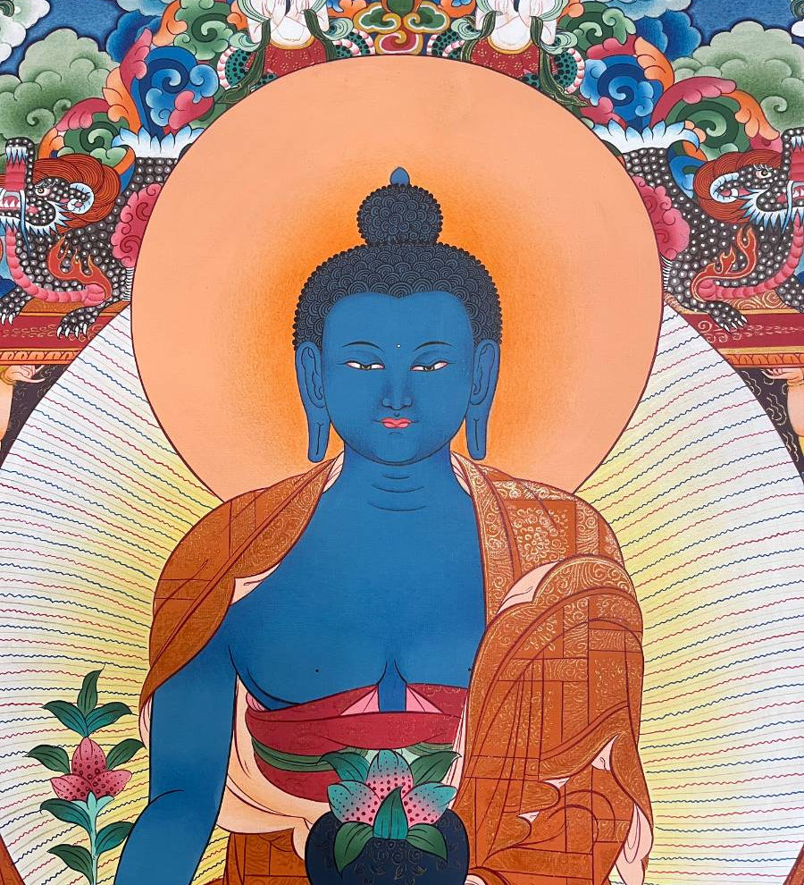 Medicine Buddha Thangka for meditation.