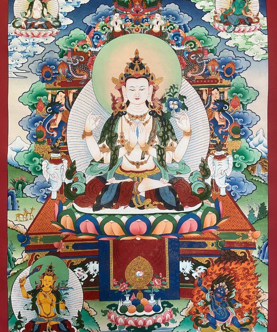 Chengresi Thangka Collection Pieces- Tibetan Painting 