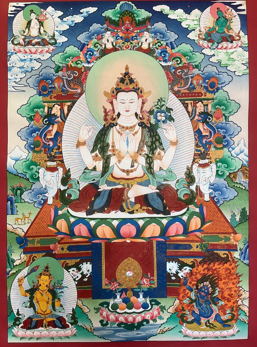 Chengresi Thangka Collection Pieces- Tibetan Painting 