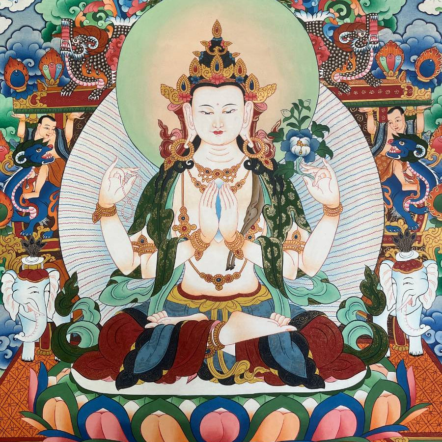 Chengresi Thangka Collection Pieces- Tibetan Painting 