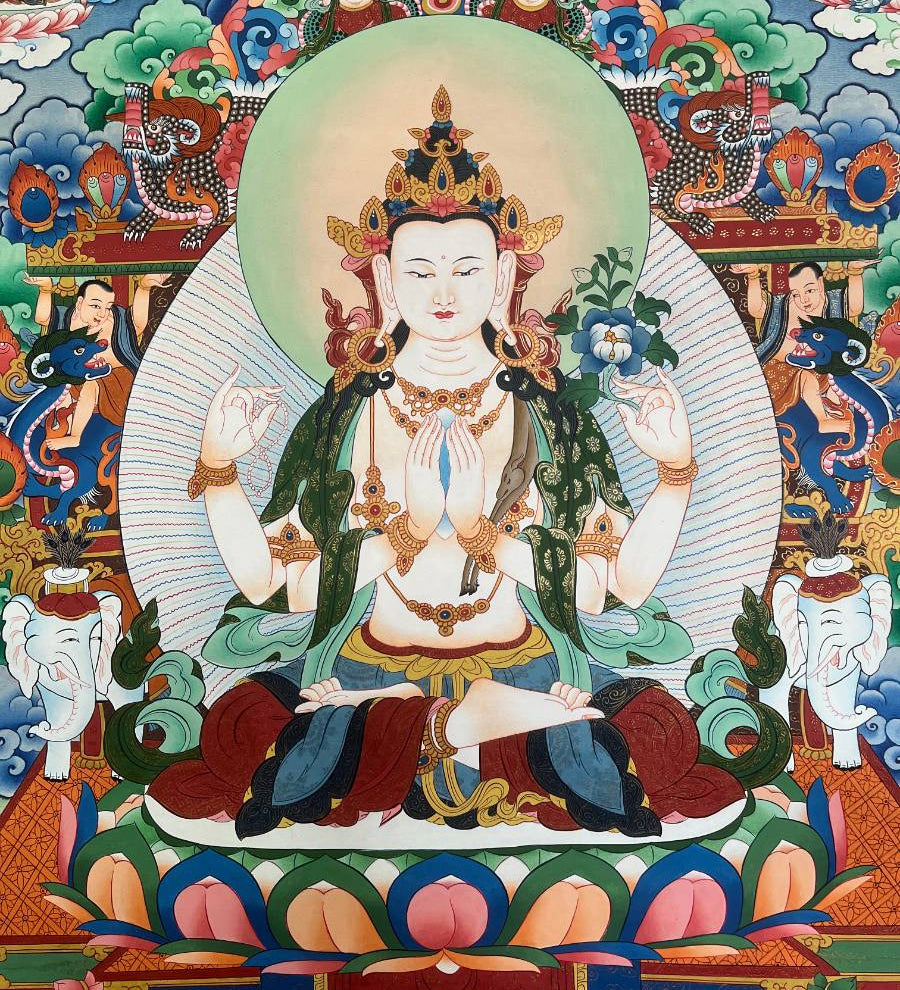 Chengresi Thangka Collection Pieces- Tibetan Painting 