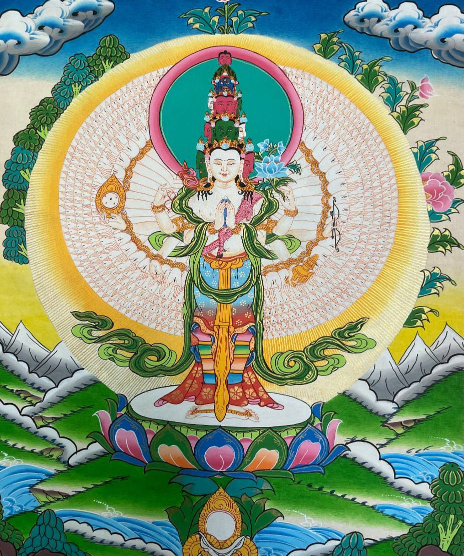 Avalokeshwor Thangka Painting