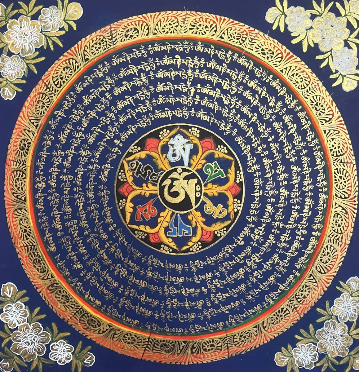 Mantra Mandala - Thangka Painting- Wal hanging Decor