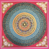 Om Mandala Thangka Painting- Spiritual wall hanging decor