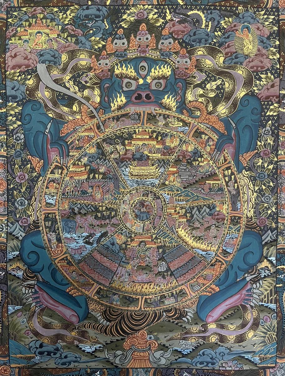 Wheel of Life Thangka for meditation and spirituality.