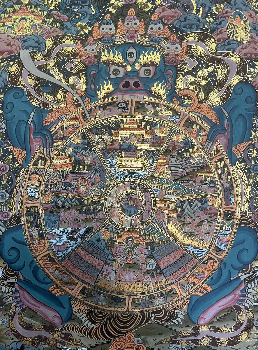 Wheel of Life Thangka for meditation and spirituality.